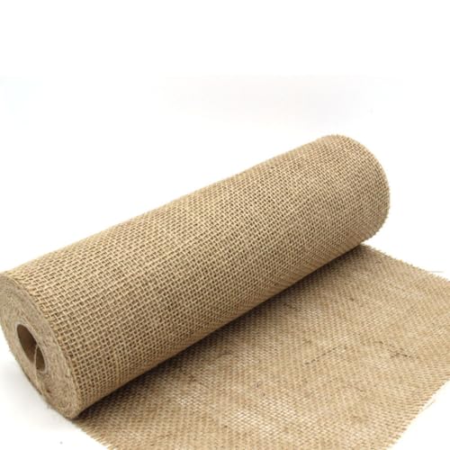 Toile de Jute Marron 10m x 35cm pour Déco Table Rustique Mariage
