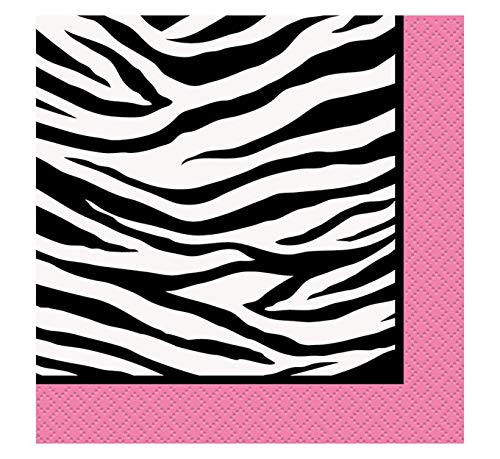 Zebra Print Beverage Napkins, 16ct