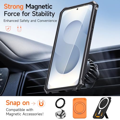 Image of for Samsung S26+ Plus Phone Case: with Screen Protector, [Compatible with MagSafe] Magnetic Phone Case for Galaxy 26+ Plus Case Purple