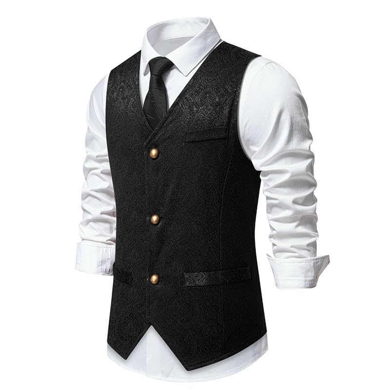 Chaleco vintage hombre de doble botonadura con acabados premium 2