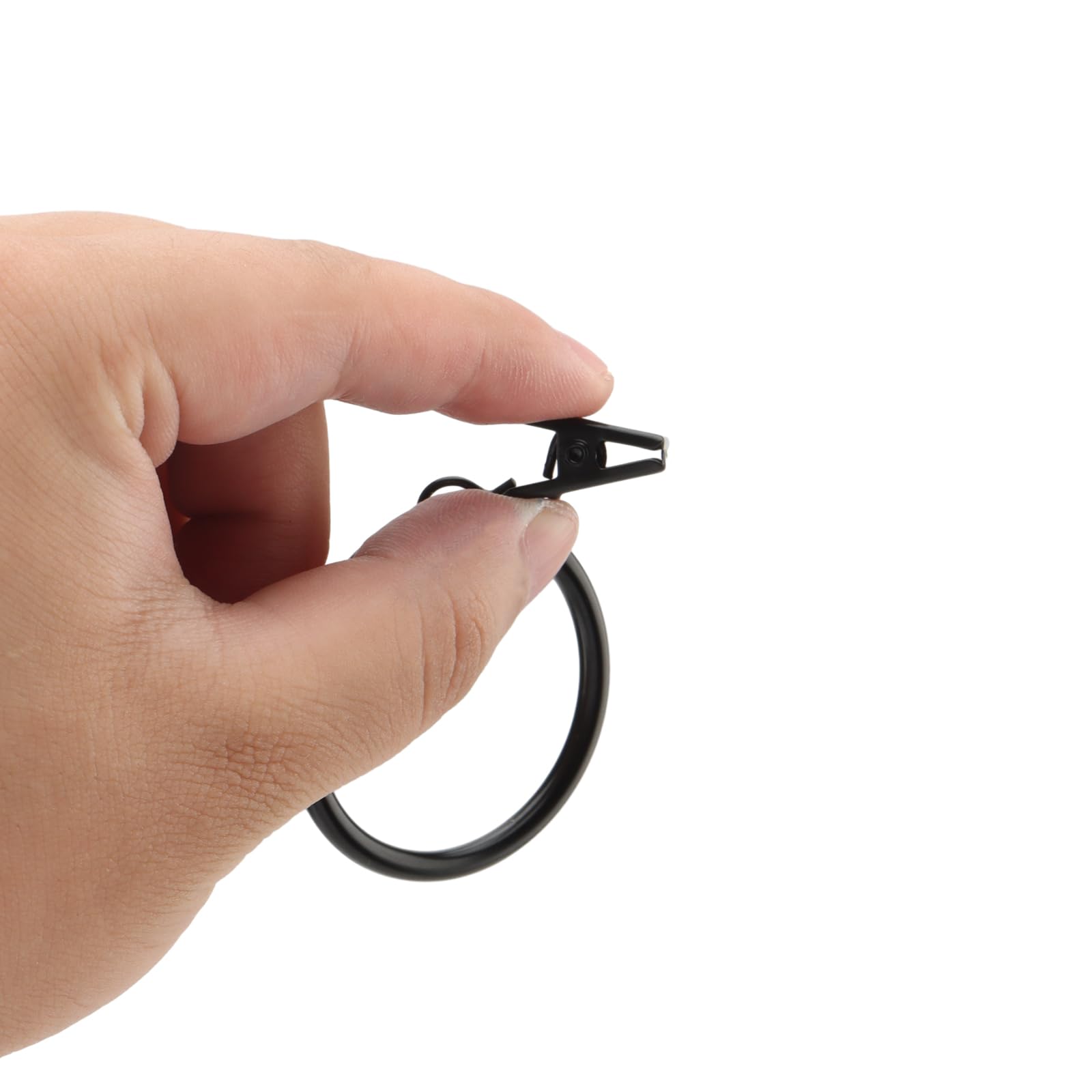 40 Anelli Per Tende Con Clip Da 38 mm, Clip Con Anello In Metallo Nero Per Tende Da Doccia, Finestre E Aste, Antiruggine