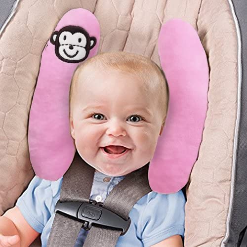 Almohada ajustable soporte de cabeza para bebé rosa miniatura 3