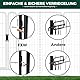 fxw Rollick Welpenauslauf für Hof, Wohnmobil-Camping, 80cm 8 Paneele für Kleine und Mittlere Hunde│Patentiert