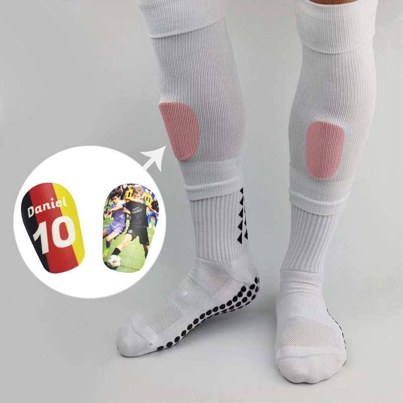 Protège-Tibias Foot Personnalisés – Photo + Nom + Numéro, Cadeau Unique Enfant