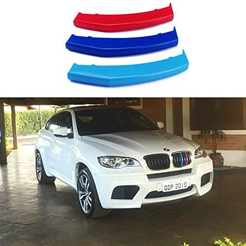 BizTech ® Parrillas de coche Inserciones Rayas decoración para BMW X6 2012 - 2014 M Power M Sport Tech