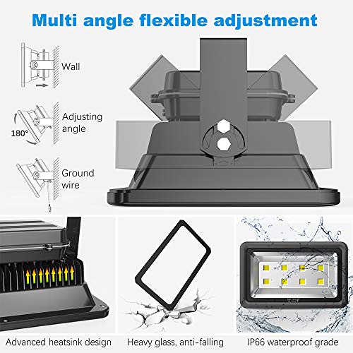 SOUTHLEVY 400W Outdoor LED Flood Light, 40000LM Super Bright, 110-285V, IP66 Waterproof, 6000K Daylight White Security Lights,Lighting for Playground Yard Stadium Lawn Ball Park by SOUTHLEVY - Used condition - Image 5