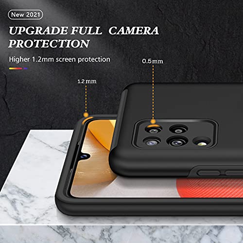 Image of Galaxy A42 5G Case for Samsung A42 Case Military Grade Shockproof Built-in Ring Holder Kickstand Car Mount Armor Heavy Duty Protective Case for Galaxy A42 Phone Case (Black)