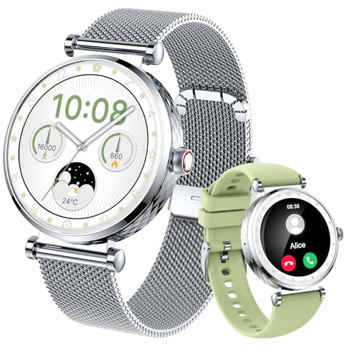 Image of Smart Watch for Women, AMOLED HD Display Fitness Tracker Bluetooth Make /Answer Call, 1.19 inch Watches with 110+ Sports Modes /Heart Rate /SpO2 /Sleep Monitor, Smartwatch IP68 Waterproof for Android iOS