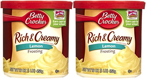 Betty Crocker Rich & Creamy Frosting, Lemon, 16-Ounce Containers (Pack of 2)
