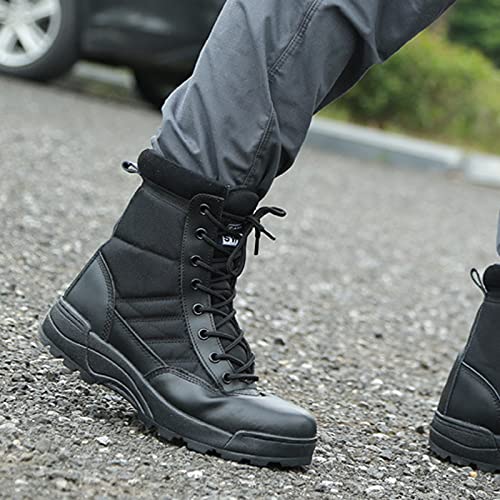 hongrenamz Mens Waterproof Walking Boots Lightweight Men’s Hiking Boots Sport Backpacking Trekking Shoes-Black||EU43/US94