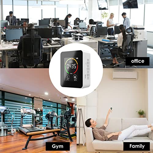 Kooldioxidemonitor,Draagbare CO2-alarmdetector Hol ontwerp | Huishoudelijke benodigdheden USB oplaadbaar voor uitstapjes… - Afbeelding 3