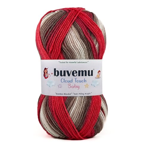 Image of Cloud Touch Baby - DK Weight Soft Anti-Pilling Yarn for Baby Clothes, Blankets & Amigurumi Crochet & Knitting, 90% Acrylic 10% Viscose derived from Bamboo, 3.53 Oz / 262 Yards (No.3, 1 Pack)