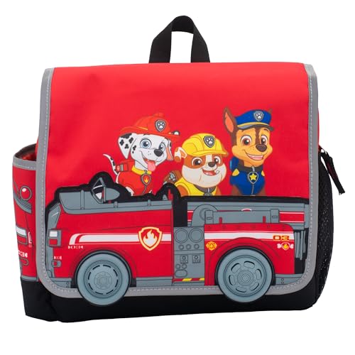 Image of AI ACCESSORY INNOVATIONS Paw Patrol Backpack For Kids & Toddlers, School Bag for Boys and Girls, 3D Front Pocket Features Marshall, Chase, Skye, & Rubble, 11.5 Inches