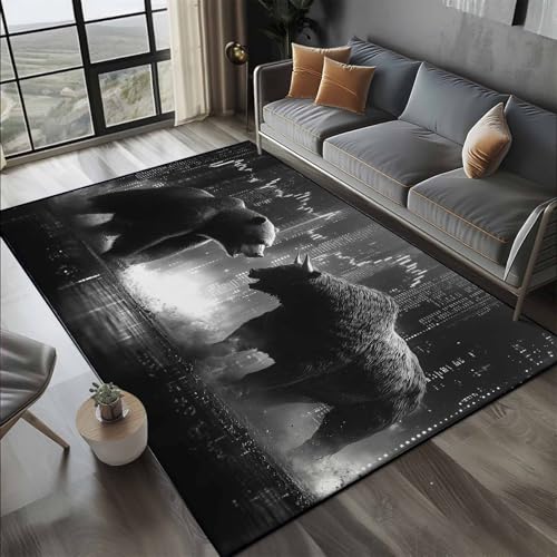 Tapete decorativo Bull and Bear Market 5' x 7'