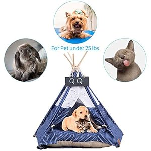 Pet Teepee Dog & Cat Bed with Cushion- Portable Luxery Pet Tents & Houses with Cushion & Blackboard (Airplane) Pet Teepee Dog Cat Bed with Cushion Portable Luxery Pet Tents Houses with Cushion Blackboard Airplane