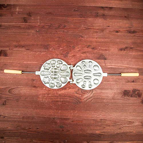 ZARENHOFF Waffeleisen manueller Nussbäcker Nusswaffeleisen mit Pilze Wald Motiv Oreschniza Backform für Zaubernüsse… – Bild 4