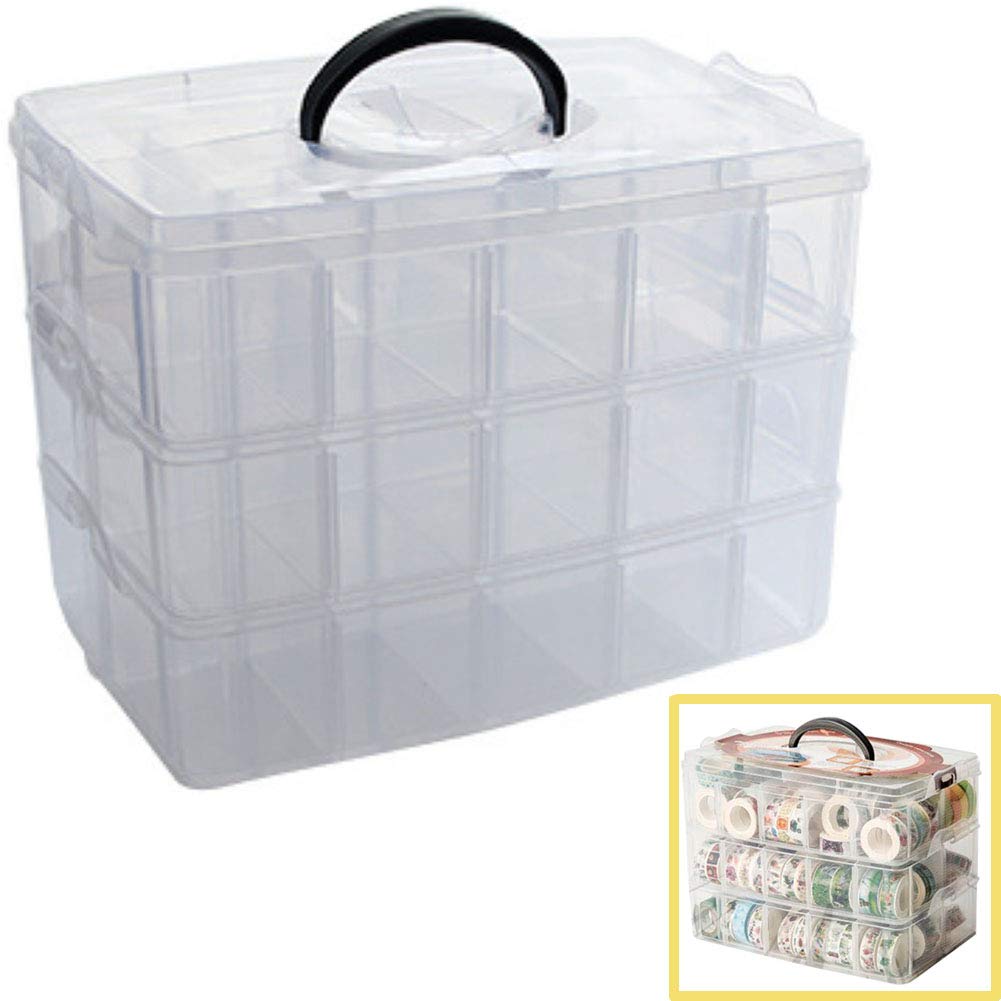 Buy HomDSim Washi Tape Box Organizer Storage,Divider Closet Container