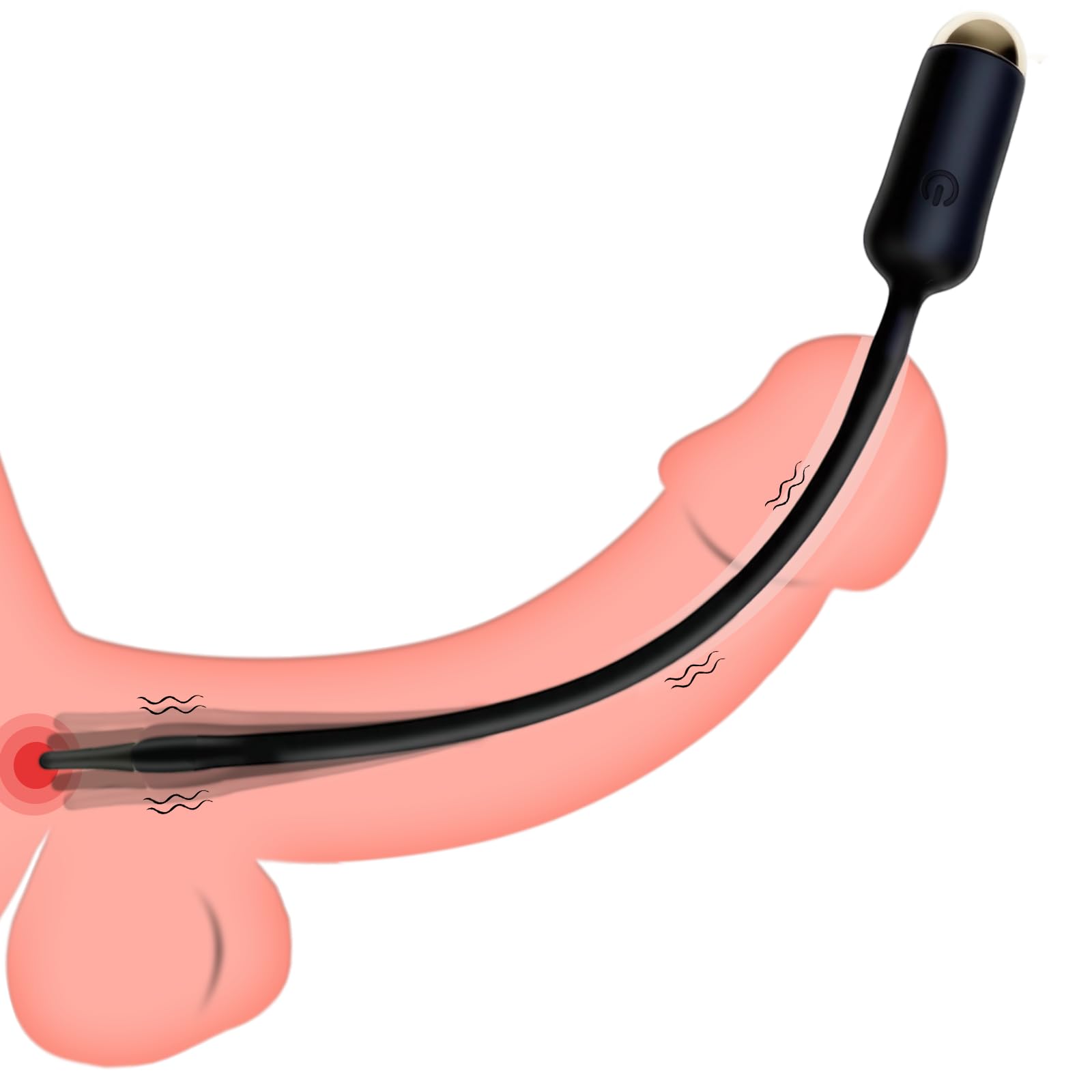 Vibratore Uretrale Dilatatori Uretrali in Silicone 10 Modalità di Vibrazione Dilatatore Uretrale Massaggio Prostatico Plug Pene Giocattoli Sessuali Vibranti Sonda Uretrali per Uomini Masturbazione