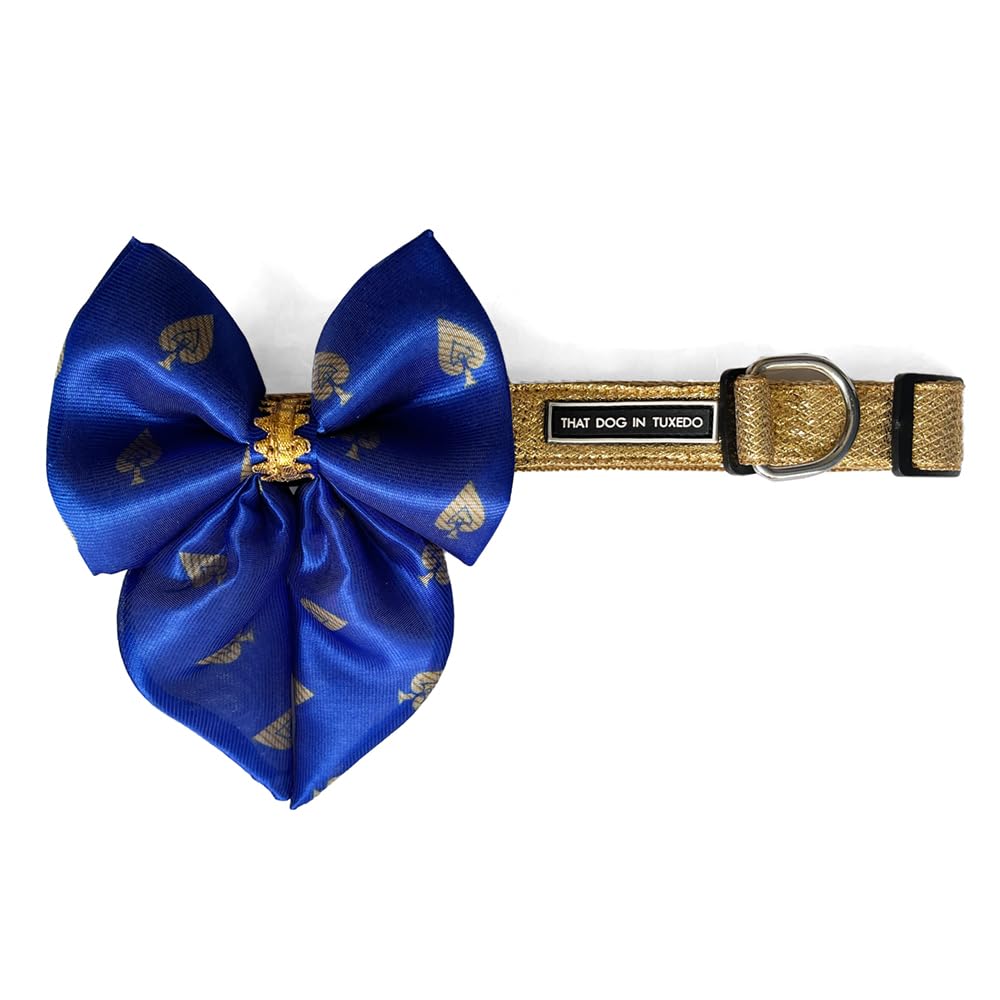 That Dog In Tuxedo Banarasi Festive/Wedding/Diwali/Navratri Dog Bow Tie Collar - Occasion Wear Ethnic Dog Accessory (Banarasi Blue, XL) (B0BG4ZSSKW) Amazon Price History, Amazon Price Tracker