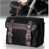 WUMOTIX Motorcycle Tool Bag Vintage Saddle Bag Motorcycle Fork Bag Canvas Sissy Bar Bags Handbar Bag for Bike Large Capacity Waterproof Storage Bag for Powersports Cameral Bag for Men&Women
