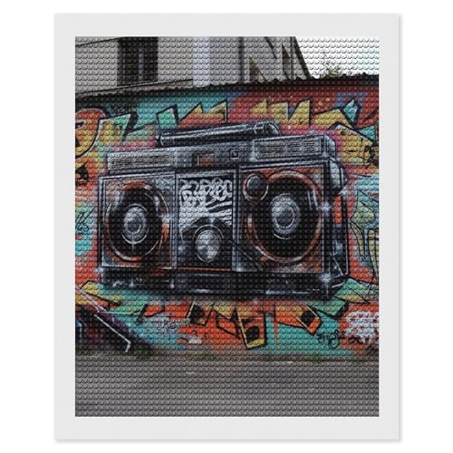 Foret rond 5D peinture diamant graffiti avec outils de bricolage