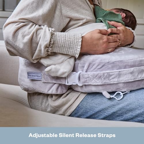 Image of My Brest Friend Super Deluxe Nursing Pillow Cover - Slipcovers for Baby - Adjustable Fit, Easy Care, Durable - Nursing Pillow Not Included, Sandstone
