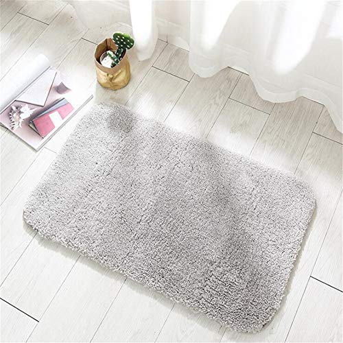 Chrasy Tapis de Bain de Terre de Diatomées Tapis de Bain 80cm x 50cm Antidérapant Absorbant Tapis de Salle de Bain Tapis de Douche Salle de Bains Etage de Douche(Gris)