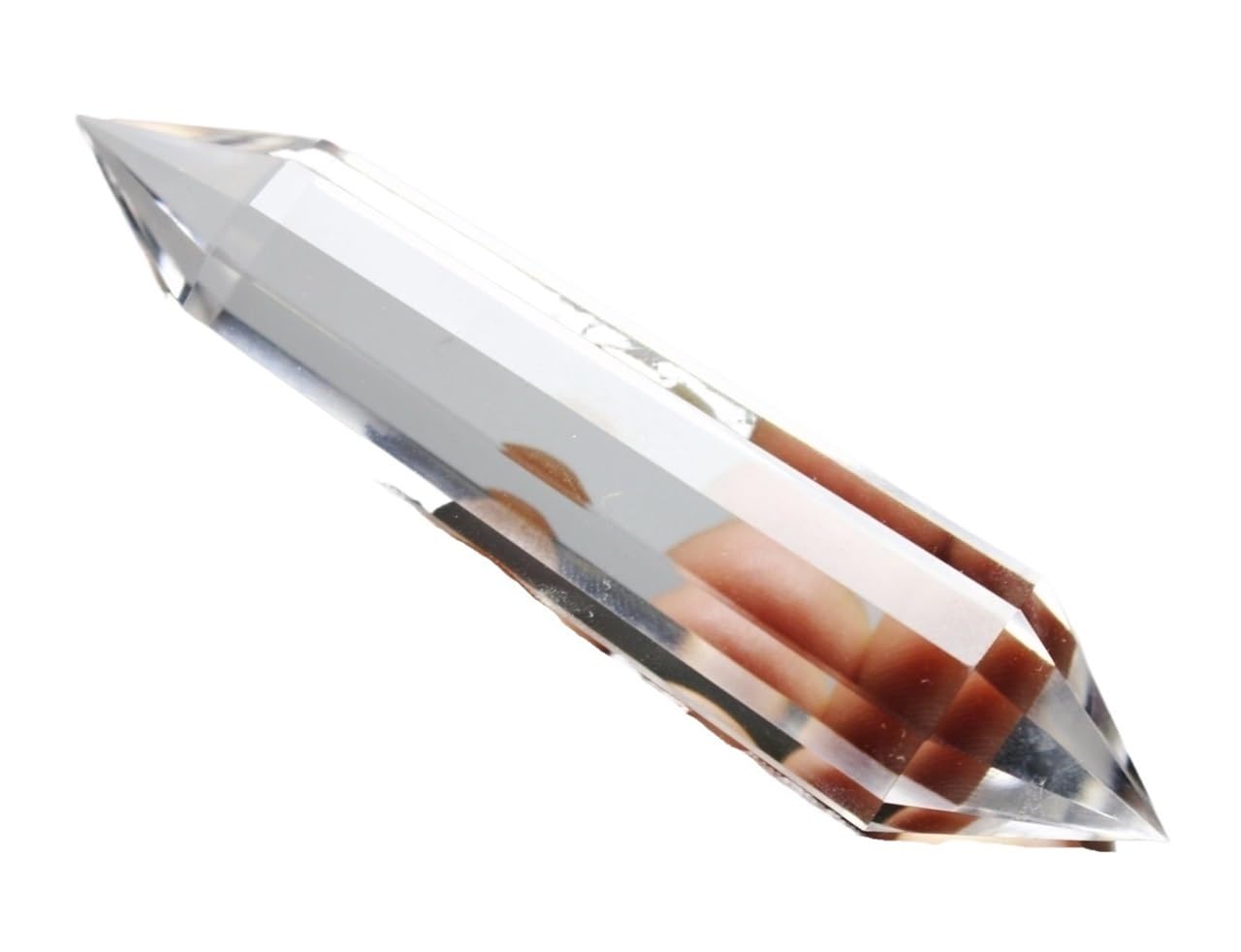 BKGWCSOR 1pcs 90-100mm Clear Quartz Crystal Point Wand 12 Side