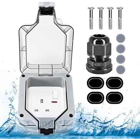 YUNYODA Waterproof Outdoor Plug Socket with Cover Cover