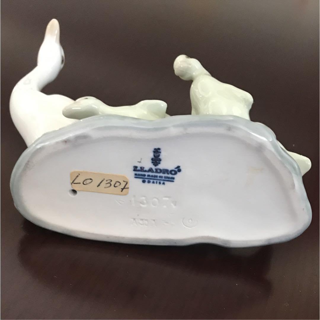 Amazon.co.jp: 展示品 LLADRO リヤドロ 制作終了 あひるの親子 1307 