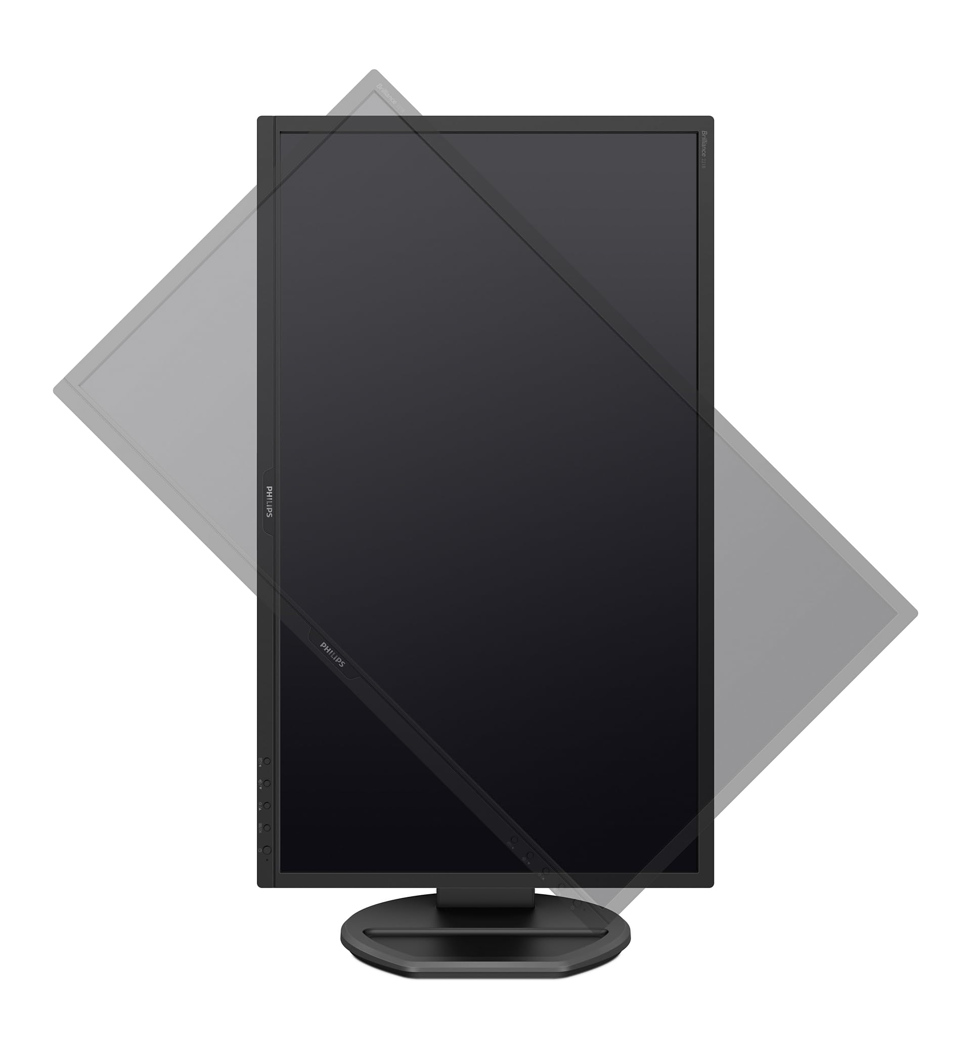 Philips 221B8LJEB Monitor, 22" LED, Full HD, HDMI, Display Port, DVI, VGA, Hub USB, 1ms, Regolabile in Altezza, Girevole, Pivot, Inclinabile, Casse Audio Integrate, Flicker Free, Vesa, Nero