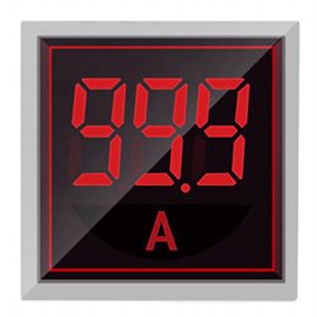 Szliyands Digital Display AC Current Indicator, 22mm Square Head LED Current Tester 0~100A Ammeter Monitor (Red)