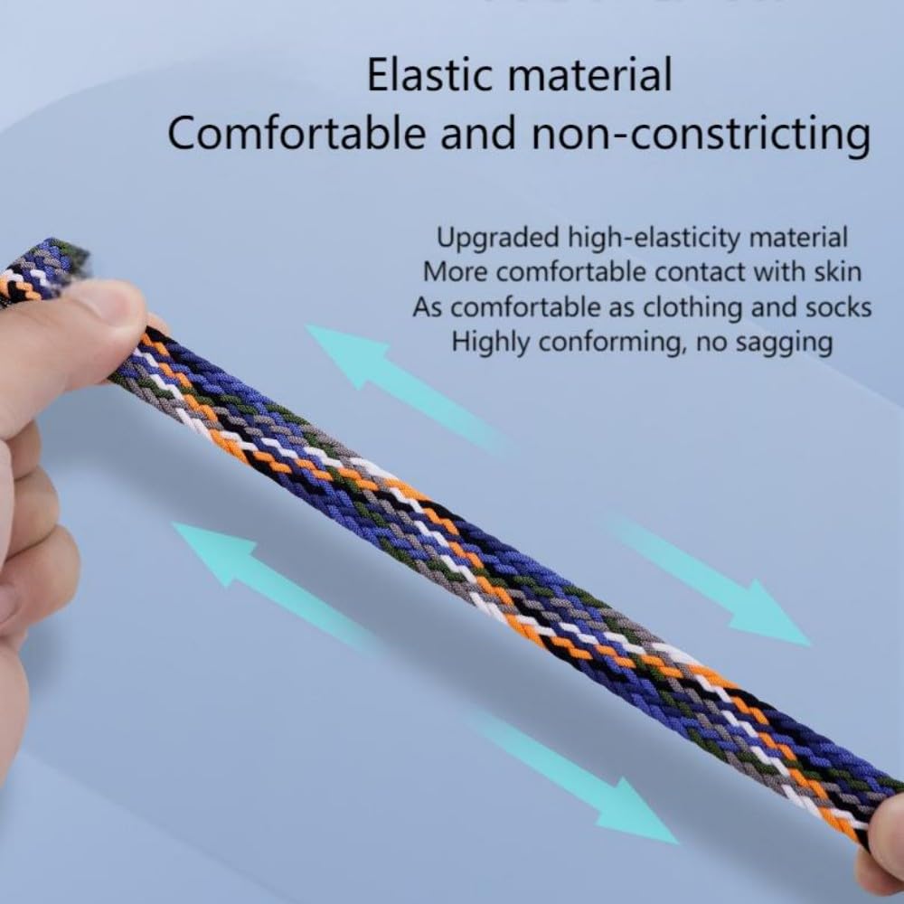 Pleciona bransoletka zastępcza, kompatybilna z Xiaomi Mi Band 7/6/5/Smart Band 4/Band 3/NFC/Amazfit Band 5, elastyczny, nylonowy, akcesoria, miękki materiał, pasek do zegarka dla kobiet i mężczyzn