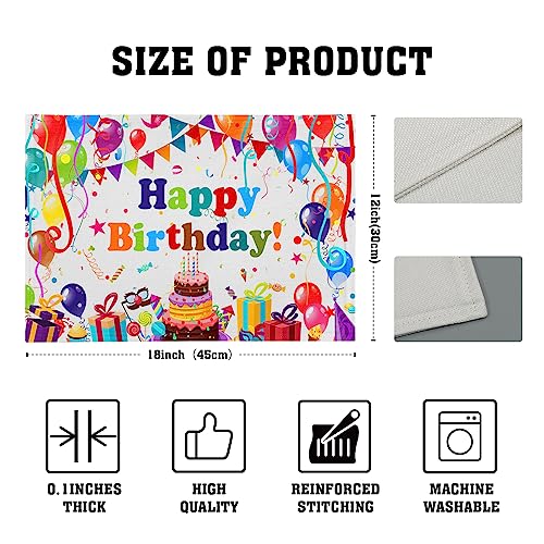 Giwawahappybirthdayplacematsbithdaycakegiftsdecorativetablematsetof4coloredflagsballoonsconfettiplacemats12x18forkitchendiningpartyheatresistantwashablenonslip Urban Country Home Decor Giwawa happy birthday placemats bithday cake gifts decorative table mat set of 4 colored flags balloons confetti place mats 12×18 for kitchen dining party heat resistant washable non slip urban country home decor