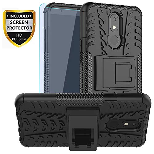 SKTGSLAMY LG Tribute Royal Case,with HD Screen Protector,LG Aristo 4 Plus Case, Neon