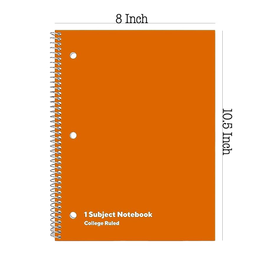 Amazon.com : Spiral Notebook, 1 Subject, College Ruled Paper