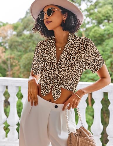 Image of Ekouaer Pajamas Set for Women Short Sleeve Sleepwear Button Down Pjs Lounge Sets Soft Nightwear