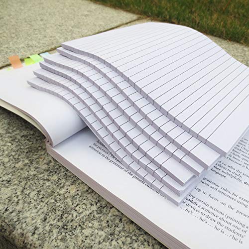 Creatiburg Big Sticky Notes Lined White Color 6X8 Inches 50 Sheets/Pad 6 Pads/Pack Large Self-Stick Note Pads With Lines, Easy Post Individually Wrapped, Office Supplies School Gift Set #TOP3