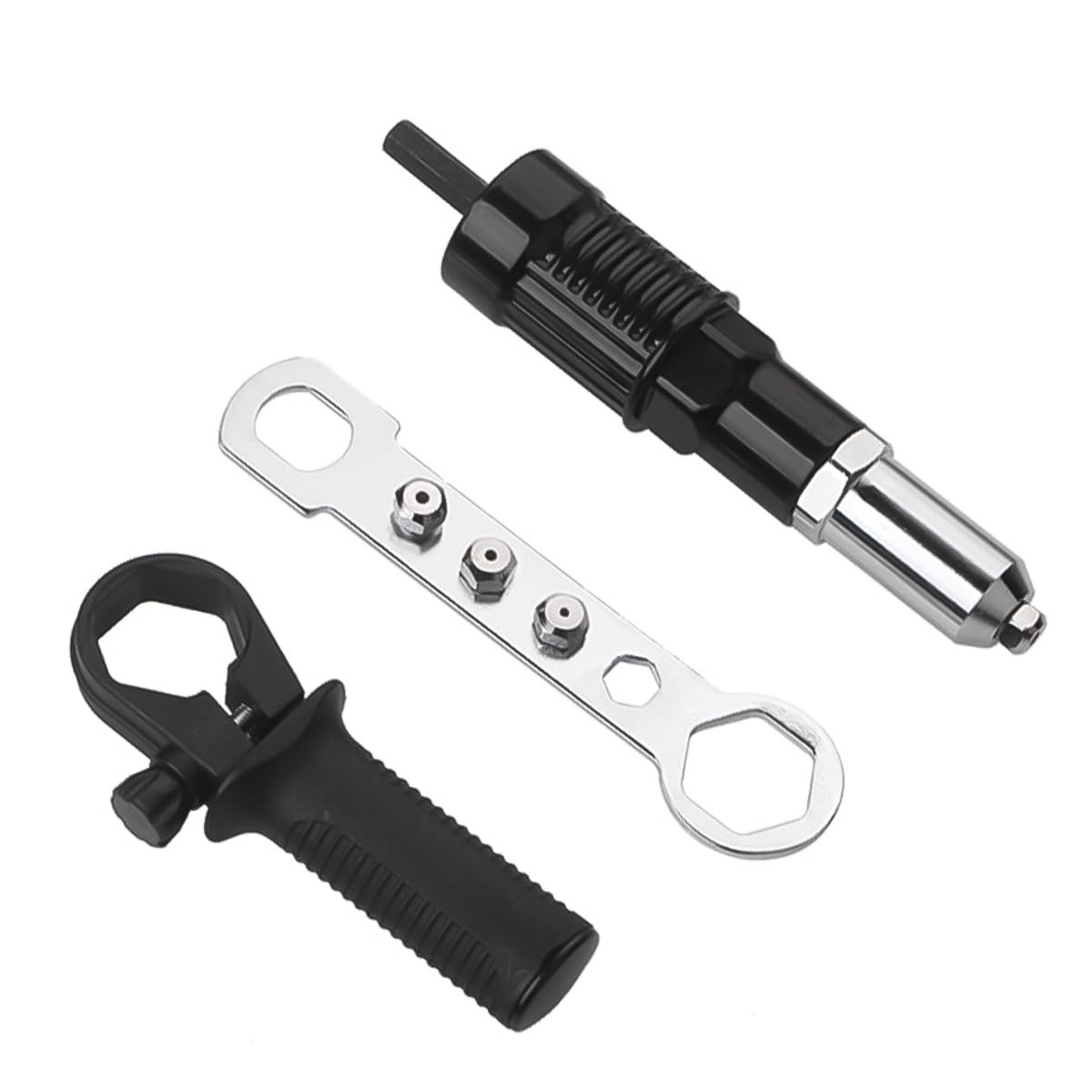 POFET-Adaptador de Pistola de Remaches para Taladro eléctrico, Pistola para Tuercas de Remaches, Herramientas de remachado para Taladro Inalámbrico, remachado de Tuercas eléctricas