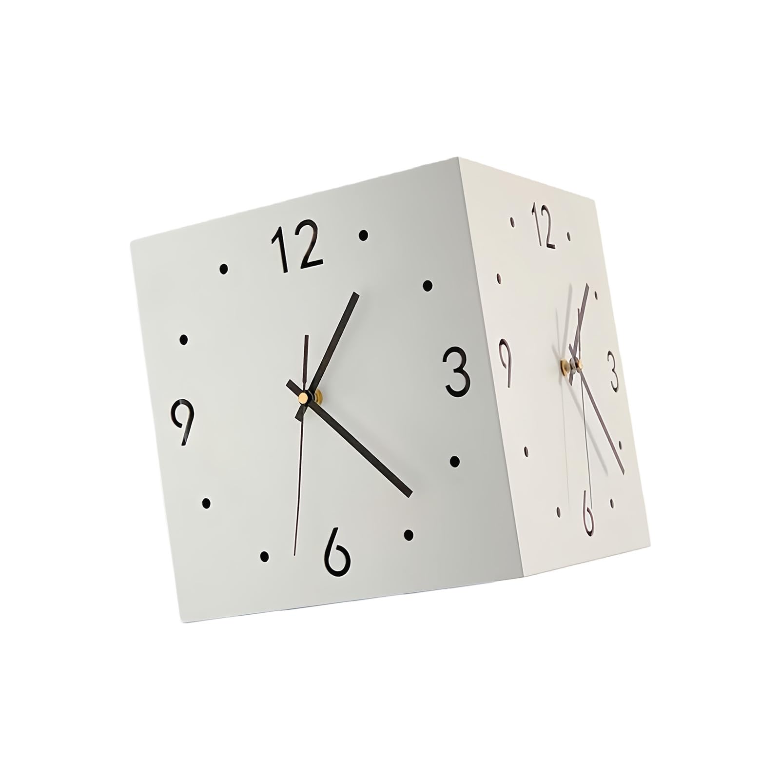 Piceioep Sided Corner Wall Clock, Battery Operated Silents Wall Clock for Bedroom Living Room Decors Decorative Clocks Decorative Clocks Battery Operated for Living Room