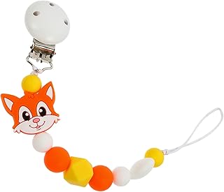 ibasenice Chupeta Corrente Chupeta Lovey Silicone Chupeta Clipe Bebê Mastigar Brinquedo Brinquedos De Dentição Do Bebê Bebê Mastigar Colar De Madeira Chupeta Clipe Molar Haste Para Dentição