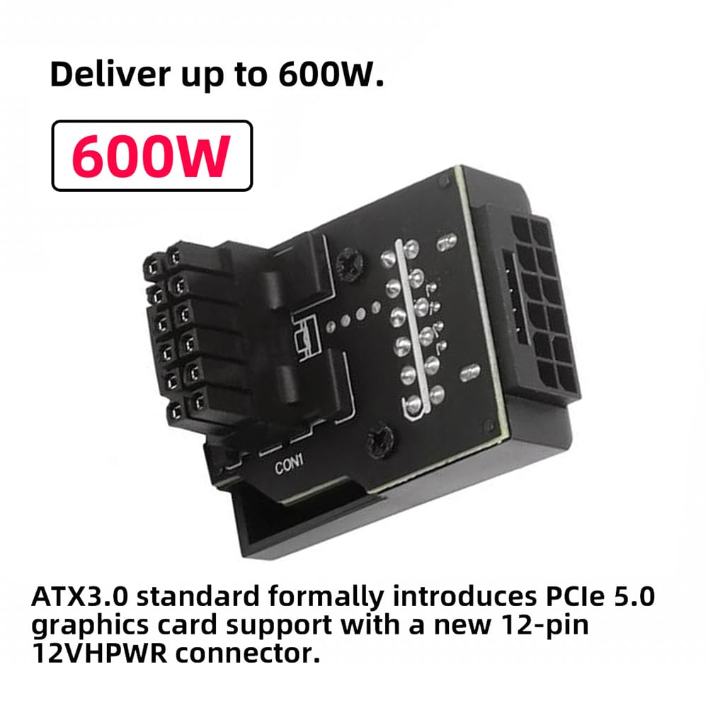Adaptateur 12 V HPWR Coudé à 180 Degrés, Connecteur D'alimentation GPU
