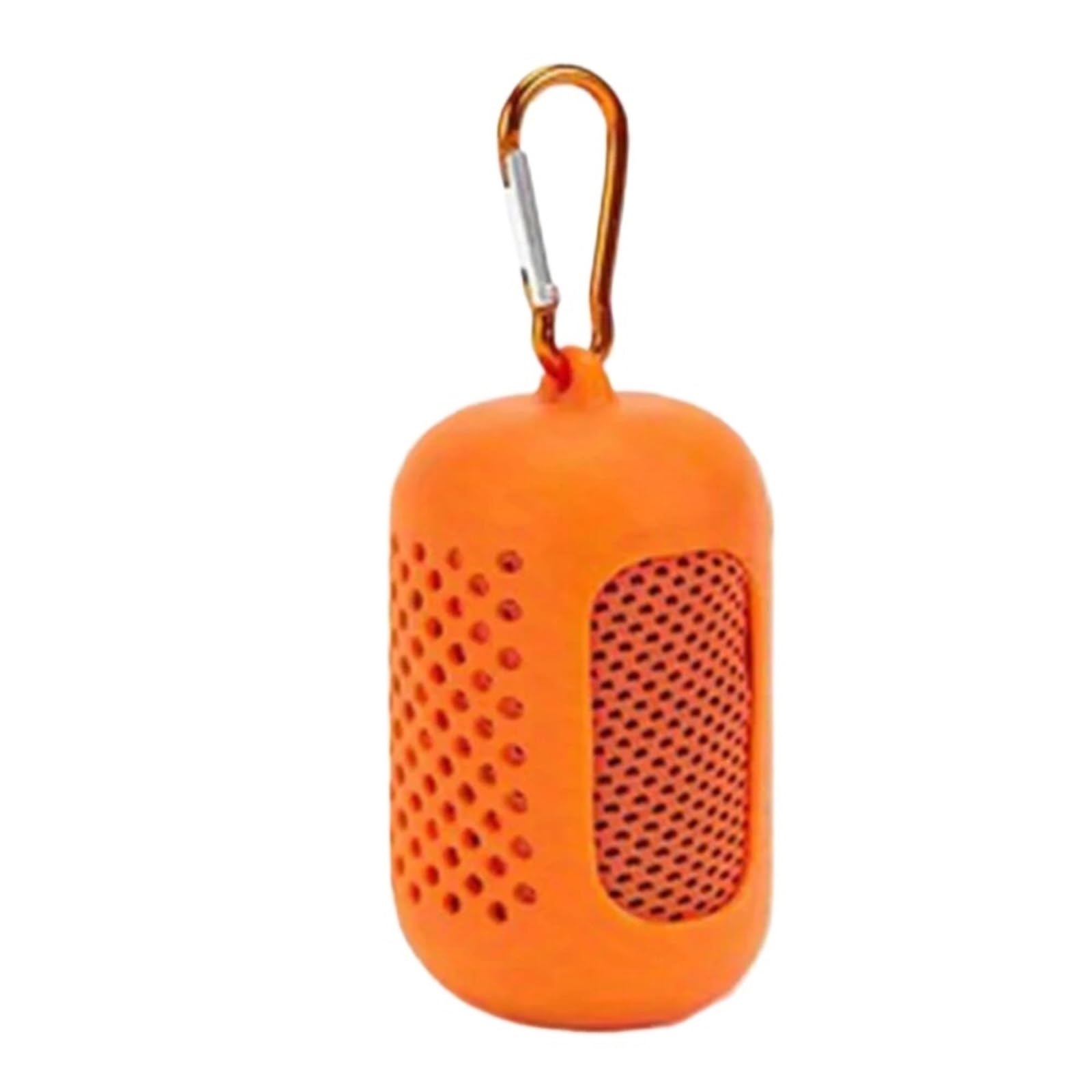 Toalla Circular Envuelta en Silicona, Toalla refrescante, Toallas de Secado rápido, Accesorios Playa, Deportiva for Fitness, 1 Unidad para Yoga(Orange)