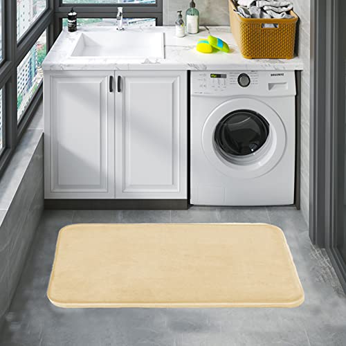 Beige Bathroom Rugs, Memory Foam Bath Mat Non-Slip Bath Rugs, Machine Wash,Dries Quickly - Ultra Soft Bath Mats For Bathroom, 3 Piece Beige Bathroom Rug Set，Bathtub Mat, Bathroom Mats-Bathroom Set #TOP5