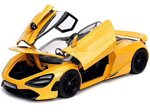 Jada Toys Hyperspec 1:24 Mclaren 720S Die-cast Car Yellow, Toys for Kids and Adults
