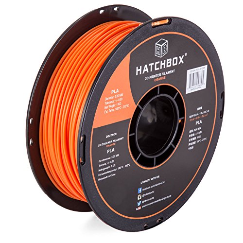 HATCHBOX Filament PLA pour imprimante 3D, précision dimensionnelle +/- 0,03 mm, bobine de 1 kg, 3,00 mm, orange 7 HATCHBOX Filament PLA pour imprimante 3D, précision dimensionnelle +/- 0,03 mm, bobine de 1 kg, 3,00 mm, orange