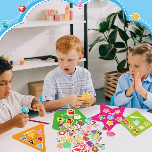 Image of Halloscume 70 Pcs Shape Sorters for Toddlers Shape Puzzle and Matching Games Set with 10 Sorting Mats and 60 Everyday Objects Pieces for Kids Preschool Classroom Child Learning