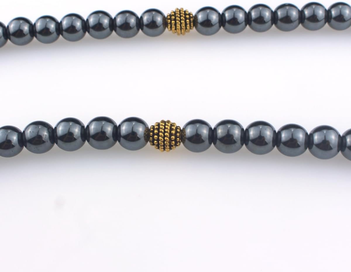 Muslims Islamic Dhikr Tasbeeh Tasbih Prayer Beads, 99 Hematite Beads with Tassel - Image 2