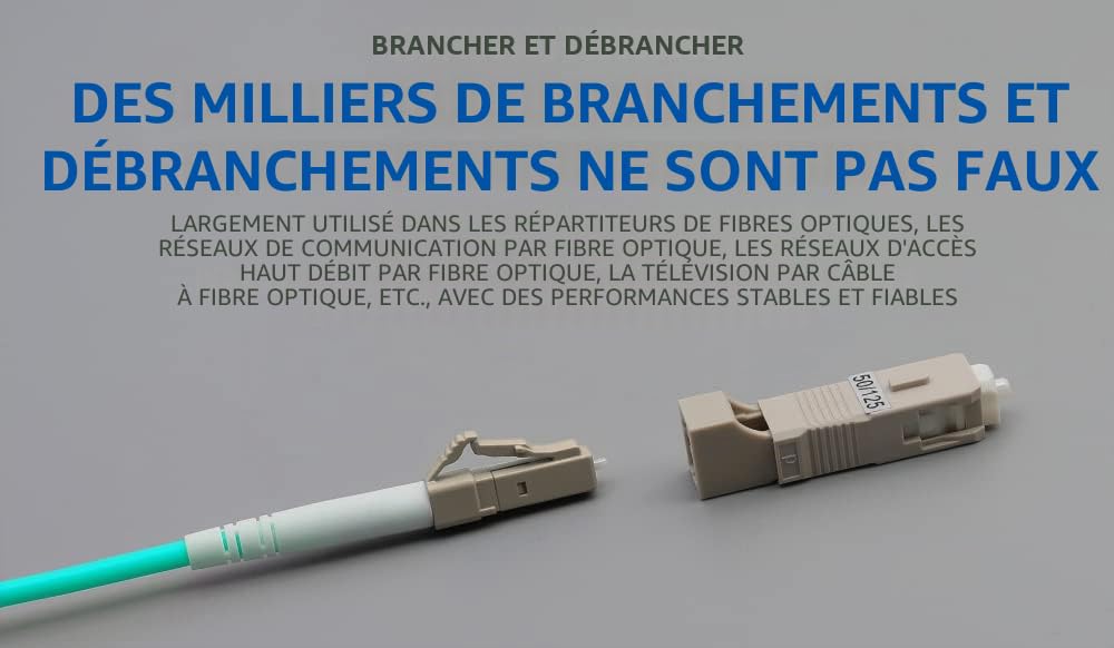 Adaptateur fibre SC (mâle) vers LC (femelle) convertisseur APC/UPC monomode et multimode hybride combinaison adaptateur optique