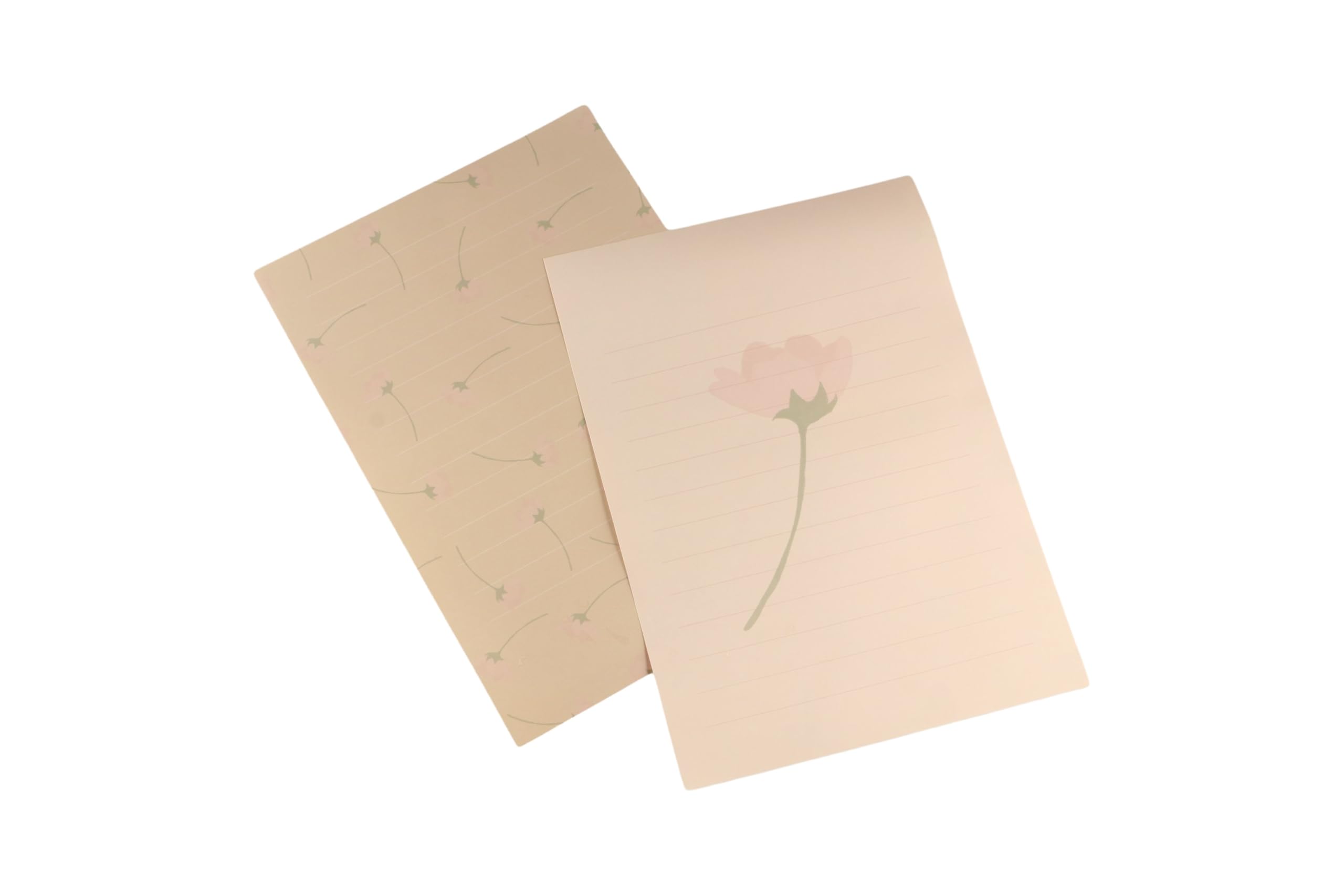 Papel de escritura estacionario con sobres, papel de escritura floral, papel de papelería vintage con calcomanías y cintas de gasa, 12 hojas con 6 sobres